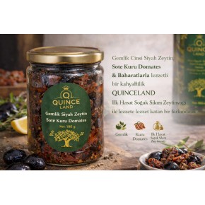 siyah gemlik cinsi zeytin sote 225 gr