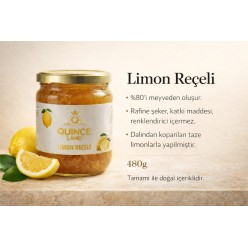 limon reçeli cam kavanoz 480 gr