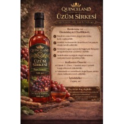 Üzüm sirkesi cam şişe 500 ml